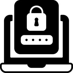 Obraz premium authentication glyph icon