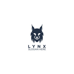 Lynx head logo design template