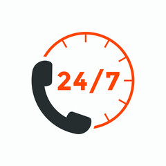 24 hours customer service icon  | 24 7 support icon sign button | customer service icon 
