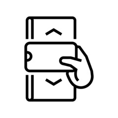 svg internet scroll line icon vector. svg internet scroll sign. isolated contour symbol black illustration