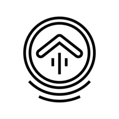 up scroll line icon vector. up scroll sign. isolated contour symbol black illustration