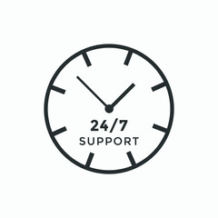 24 hours customer service icon  | 24 7 support icon sign button | customer service icon 

