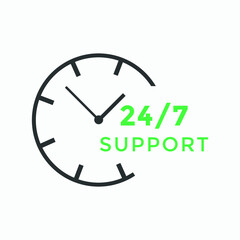 24 hours customer service icon  | 24 7 support icon sign button | customer service icon 
