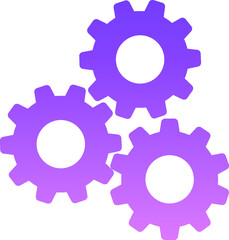 Cog Wheels Glyph Gradient