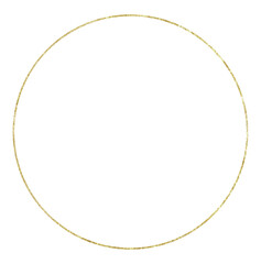 Gold Frame. Circle. Golden circle..