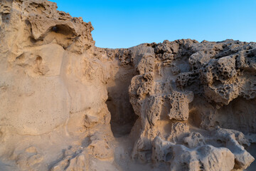 Limestone Formations on Fuerteventura, Spain
