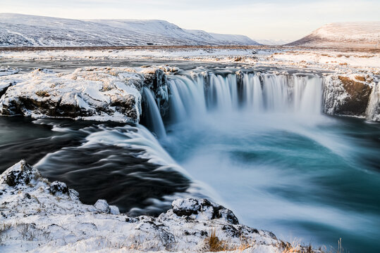 This waterfalls is called Go&eth;afoss but that measn waterfall og Gods. This one is located about 40min from Akureyri in Iceland