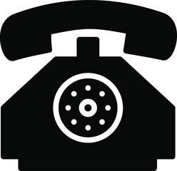 Telephone Set Glyph Icon