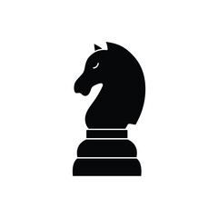 The Knight icon vector chess pieces. Chessmen figure. 