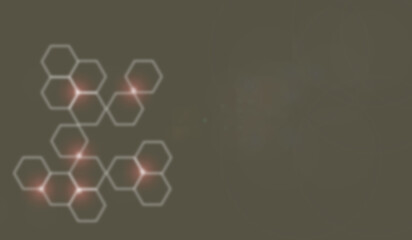 An illustration of technology hexagon pattern background. Blurred image.