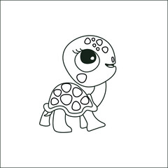 turtle black and white