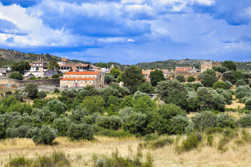 View over Idanha-a-Velha village and the surroundings, Serra da Estrela, Beira Alta, Portugal
