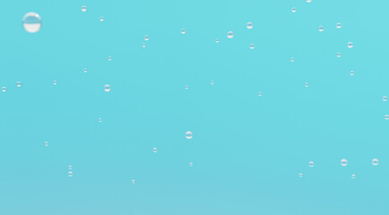 水滴が空中に舞う背景グラフィック（3Dイラスト）