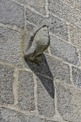 Carvings on the façade of the Black Cat or Lion of Judah House, Trancoso, Serra da Estrela, Portugal