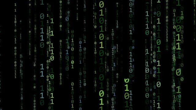 Gr&uuml;ne Matrix Bin&auml;r Code Hintergrund Animation 