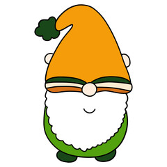 Gnome ST Patrick day flat color design-SVG illustration for web, wedsite, application, presentation, Graphics design, branding, etc.