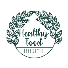 healthy food lifestyle label