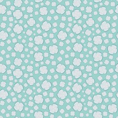 Kirschblüten Axolotl nahtloses Muster mit blauen Hintergrund