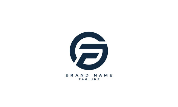 FG, GF, Abstract initial monogram letter alphabet logo design