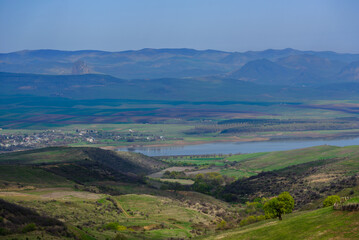 Fototapeta premium Great view Aghstev reservoir, on Armenian-Azerbaijan state border