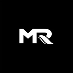 MR letter logo design vector