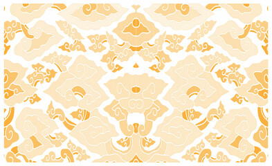 traditional batik indonesian illustration vector design seamless modern floral patchwork style fashion wallpaper background