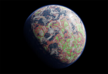 3D Render of a planet made with Blender

