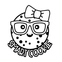 smart cookie inspirational quotes, motivational positive quotes, silhouette arts lettering design