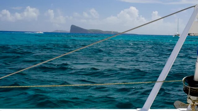 Sailing in indian ocean near Mauritius