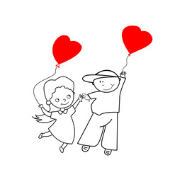 a painted man with a balloon, love inspires