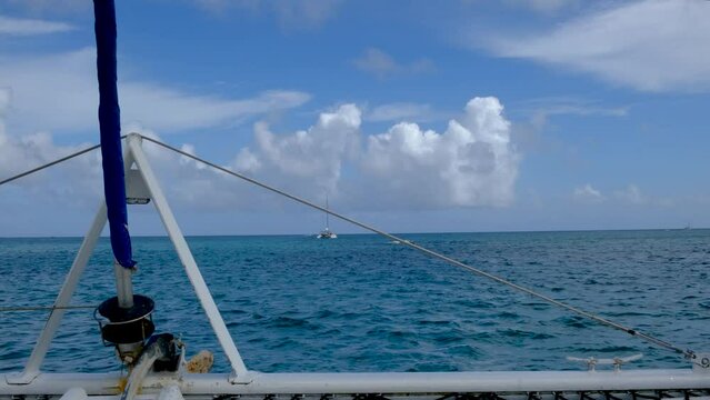 Sailing in indian ocean near Mauritius