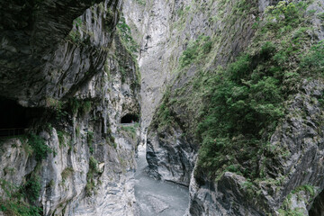 River Stream Between Mountains 