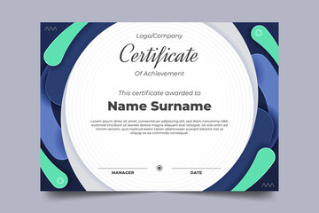 Abstract Circle Certificate Template