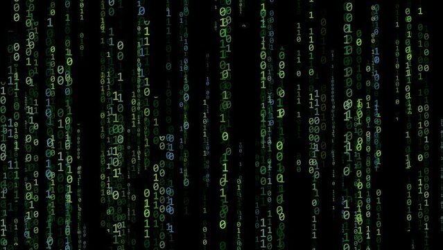Gr&uuml;ne Matrix Bin&auml;r Code Hintergrund Animation 