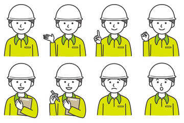 人 シャツ 長袖 襟 ヘルメット 帽子 AI 素材 イラスト ベクター