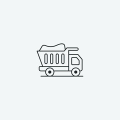 Truck vector icon illustration sign