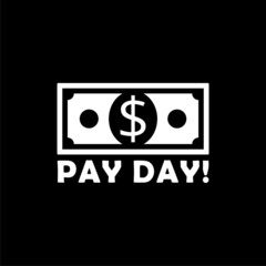 Pay Day icon isolated on dark background