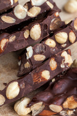 homemade chocolate with a large number of nuts