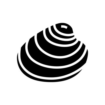 hard-shell atlantic clam glyph icon vector. hard-shell atlantic clam sign. isolated contour symbol black illustration