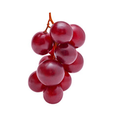 Red grapes isolated on white background.