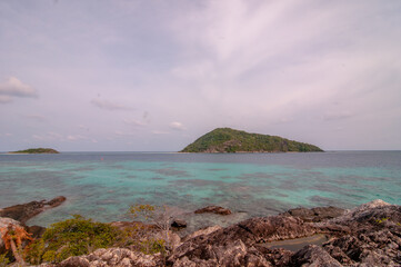 beach with sky and clouds