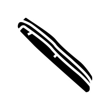 atlantic jackknife clam glyph icon vector. atlantic jackknife clam sign. isolated contour symbol black illustration