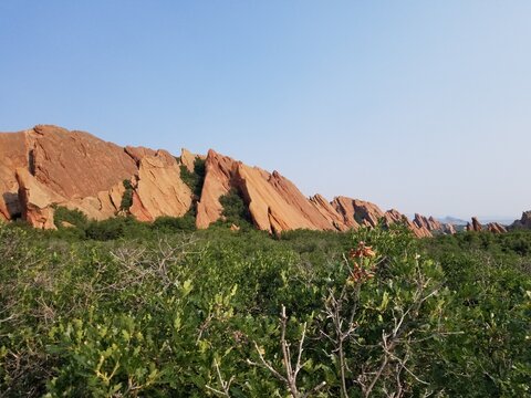 Red Rocks Sandstone Grass Sunshine and Beautiful Hiking Trails in Roxborough State Park Colorado