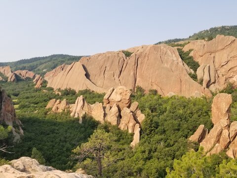Red Rocks Sandstone Grass Sunshine and Beautiful Hiking Trails in Roxborough State Park Colorado