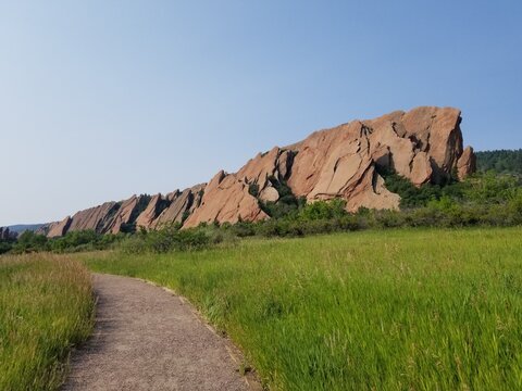 Red Rocks Sandstone Grass Sunshine and Beautiful Hiking Trails in Roxborough State Park Colorado