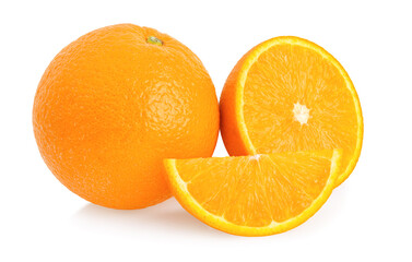 fresh orange isolated on white background