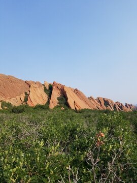 Red Rocks Sandstone Grass Sunshine and Beautiful Hiking Trails in Roxborough State Park Colorado