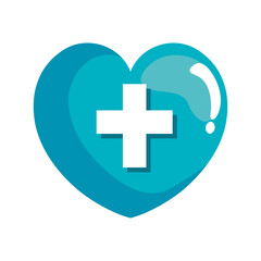 Obraz premium medical heart with cross