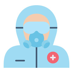 Personal Protective Equipment flat icon. Can be used for digital product, presentation, print design and more.