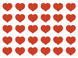 red hearts background